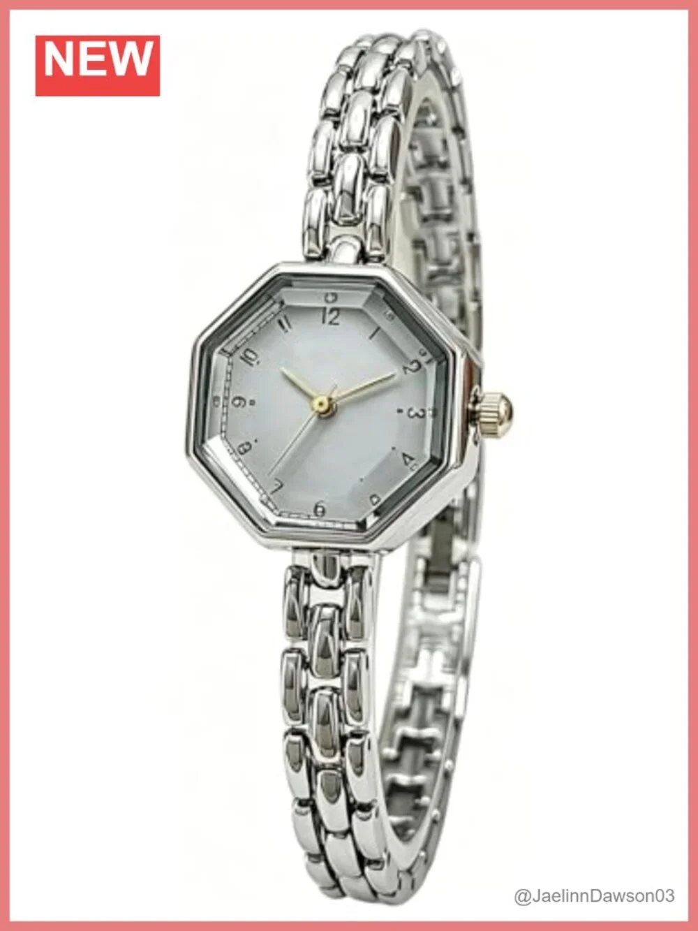 Women's Octagonal Stainless Steel Quartz Dress Watch